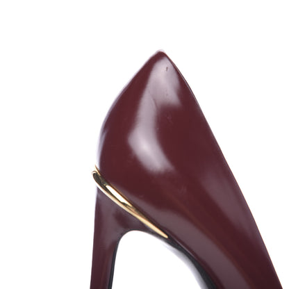 Louis Vuitton Glazed Calfskin Eyeline Pumps 35 Bordeaux 8 of 9