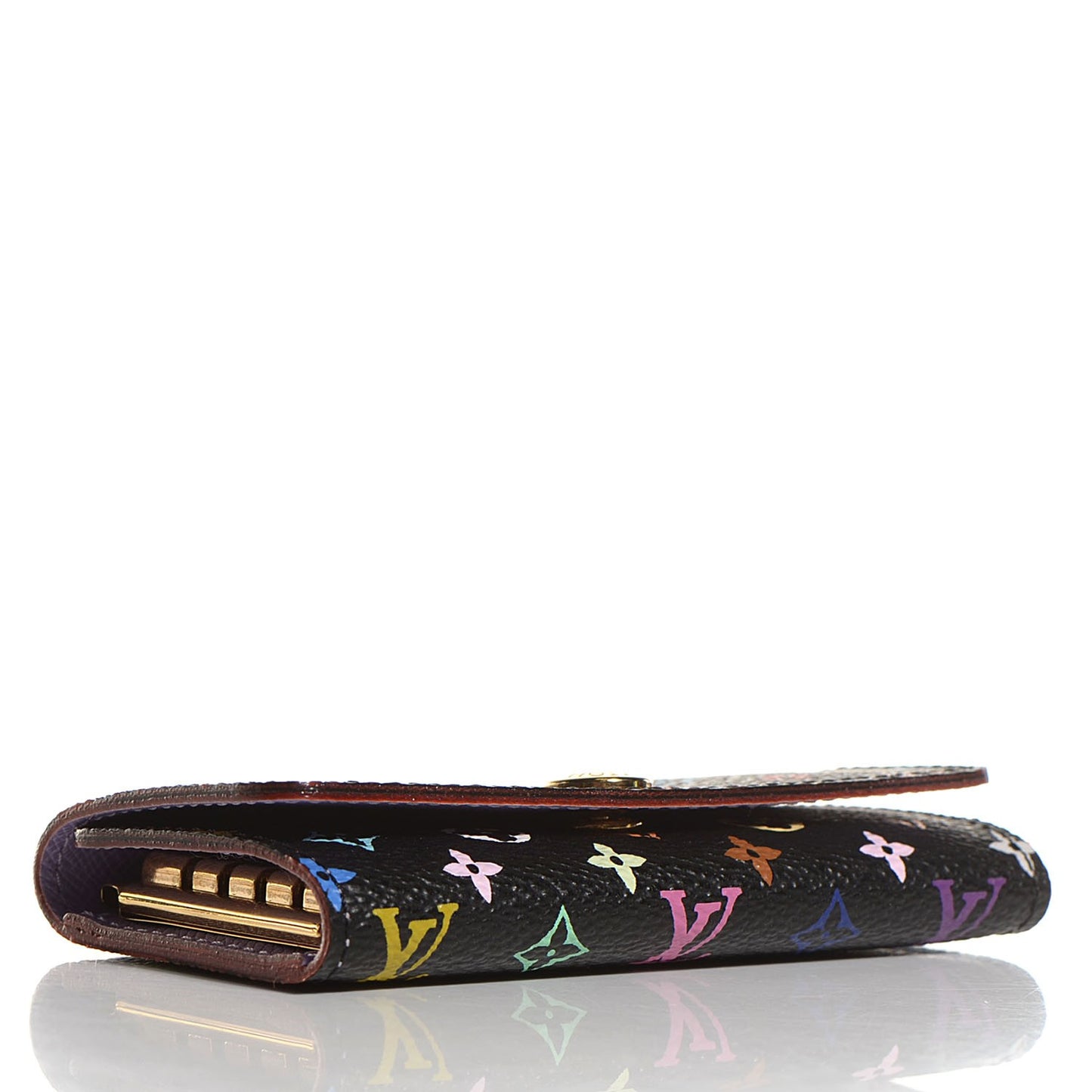 Monogram Multicolor Multicles 4 Key Holder Black Violet