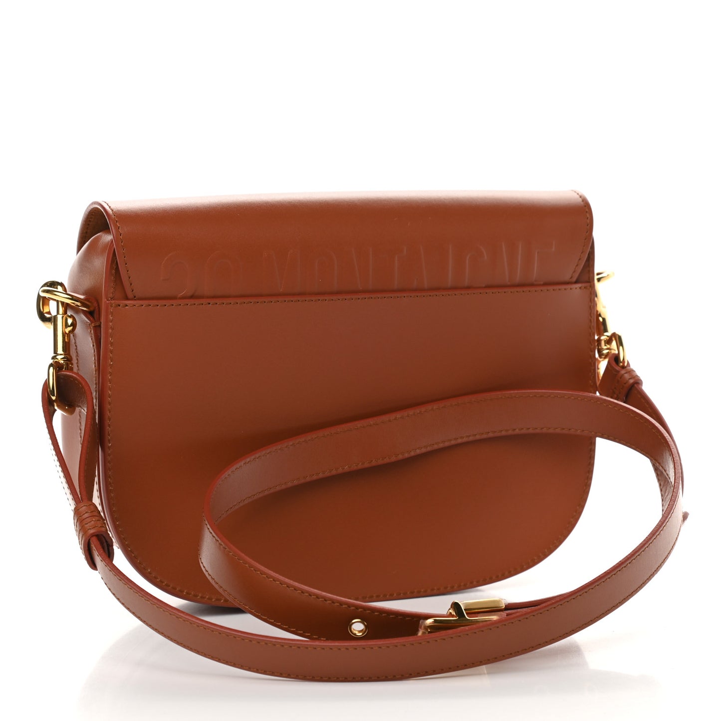 Box Calfskin Medium Bobby Flap Dark Tan
