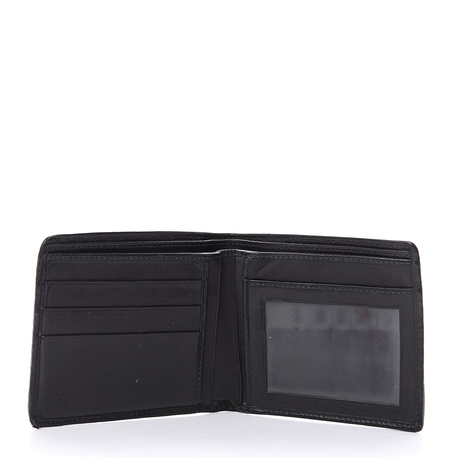 Gucci Guccissima Signature Bi-Fold Wallet Black 5 of 11