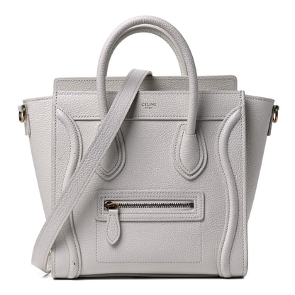 Celine Drummed Calfskin Nano Luggage Lune 1 of 4
