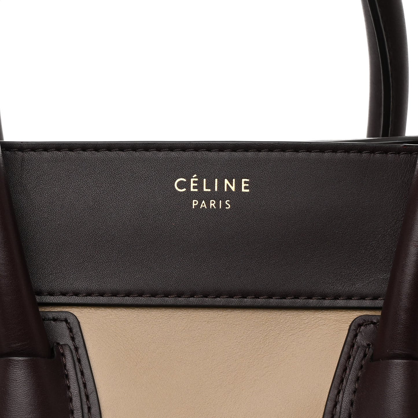 Smooth Calfskin Suede Mini Tri-Color Luggage Beige