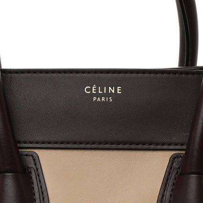 Celine Smooth Calfskin Suede Mini Tri-Color Luggage Beige 8 of 11