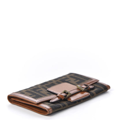 Fendi Zucca Continental Strap Wallet Tobacco 3 of 9