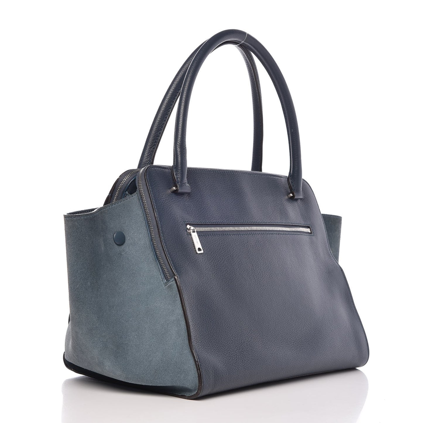 Drummed Calfskin Suede Double Zip Trapeze Orage