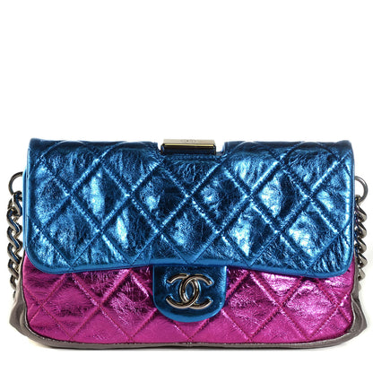 Chanel Metallic Calfskin Quilted Modern Chain Flap Frame Bag Multicolor 1 of 7