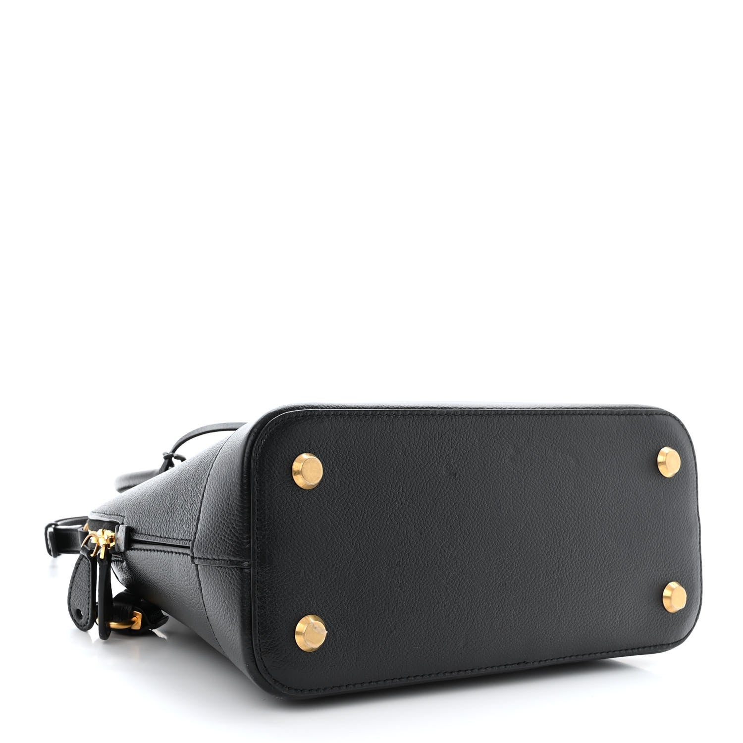 Balenciaga Grained Calfskin Logo S Ville Top Handle Bag Black White 4 of 11