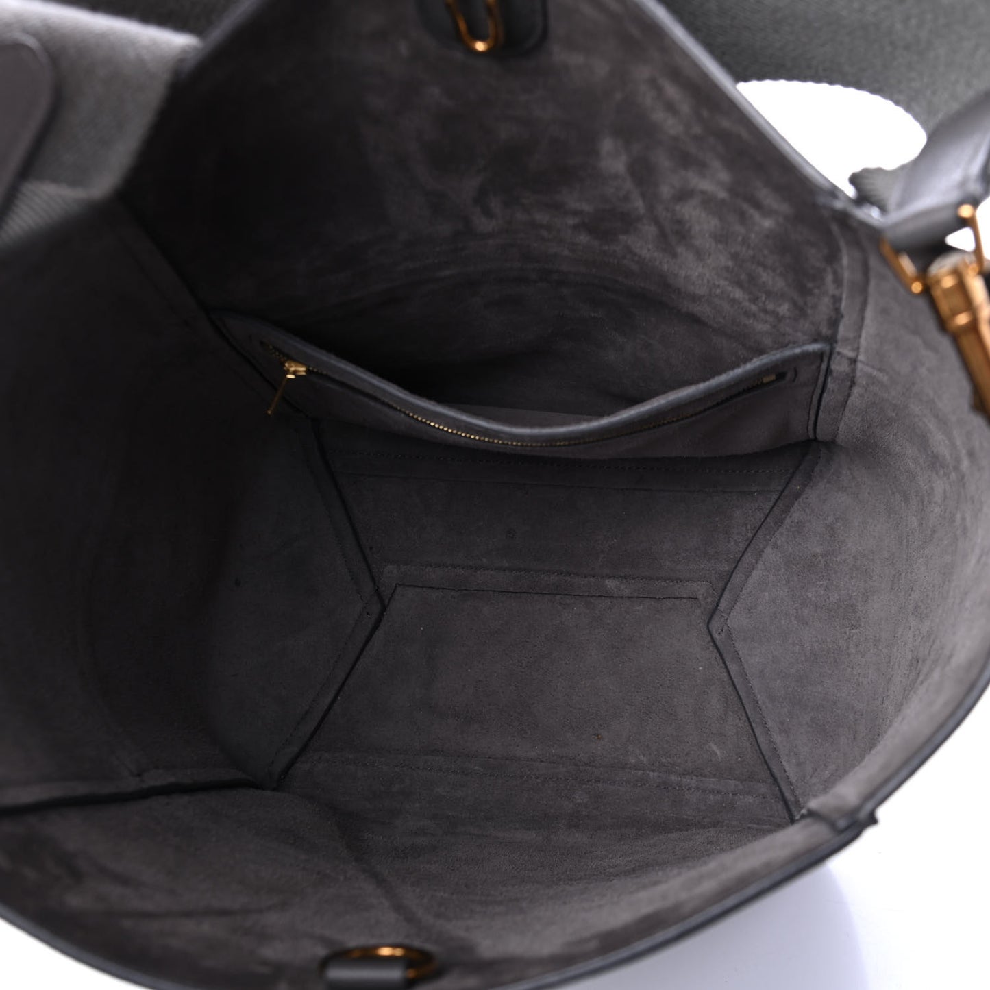 Soft Grained Calfskin Sangle Bucket Bag Kohl