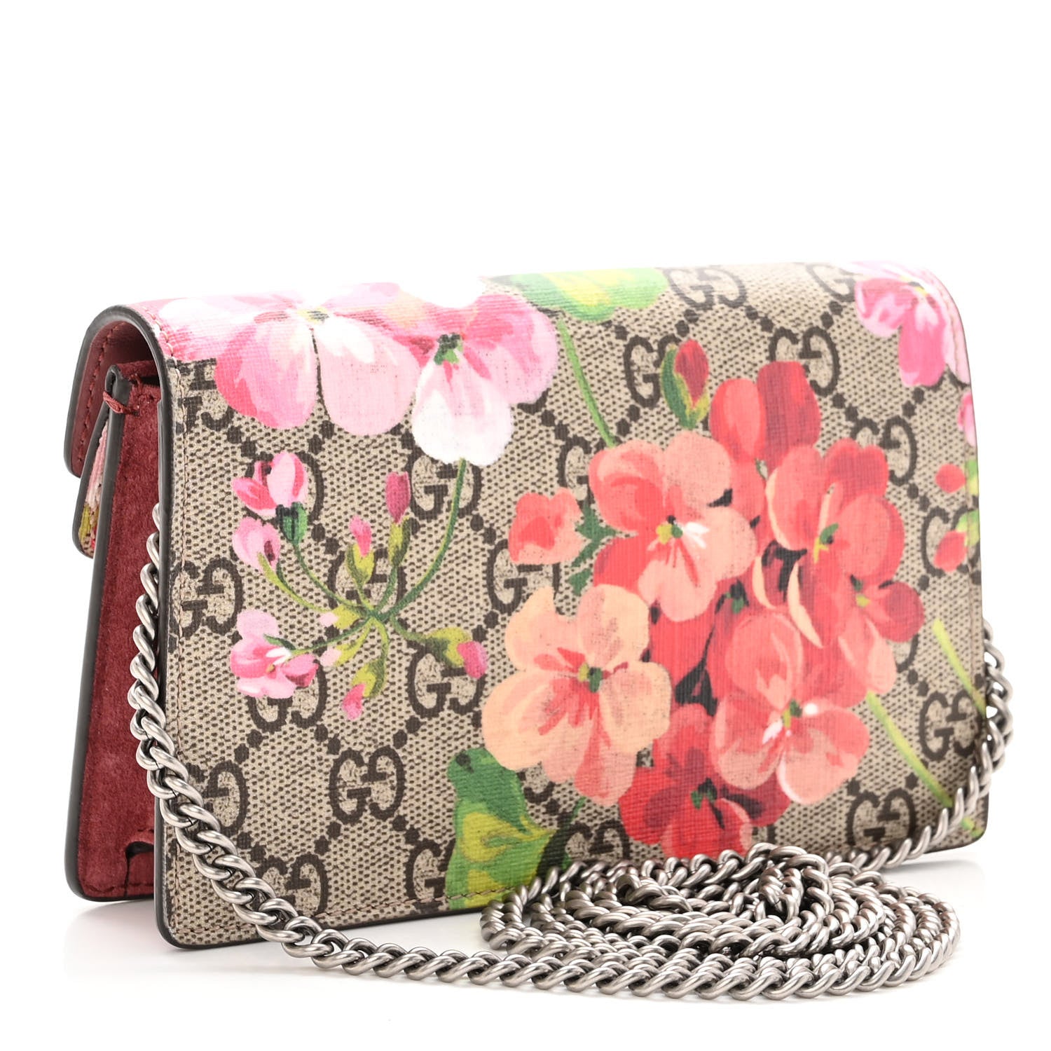 Gucci GG Supreme Monogram Blooms Super Mini Dionysus Shoulder Bag Beige Multicolor Dry Rose 3 of 10