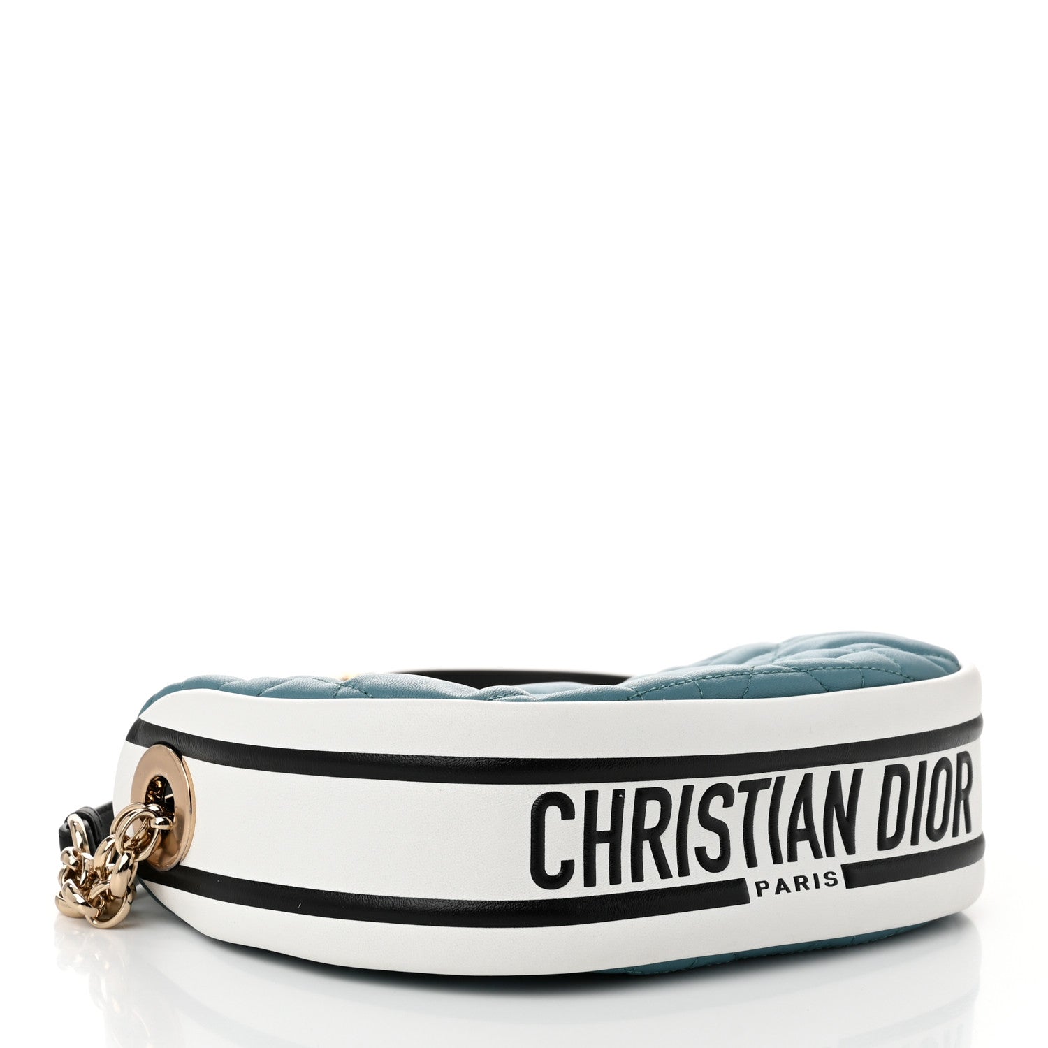 Christian Dior Lambskin Cannage Small Dior Vibe Hobo Bag Cloud Blue 4 of 10
