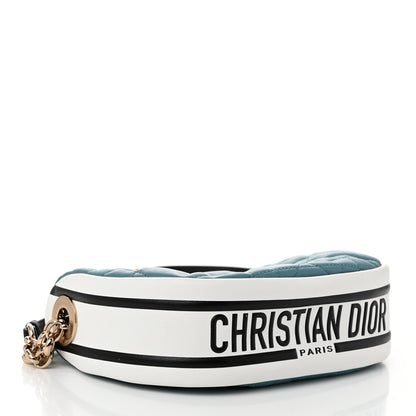Christian Dior Lambskin Cannage Small Dior Vibe Hobo Bag Cloud Blue 4 of 10
