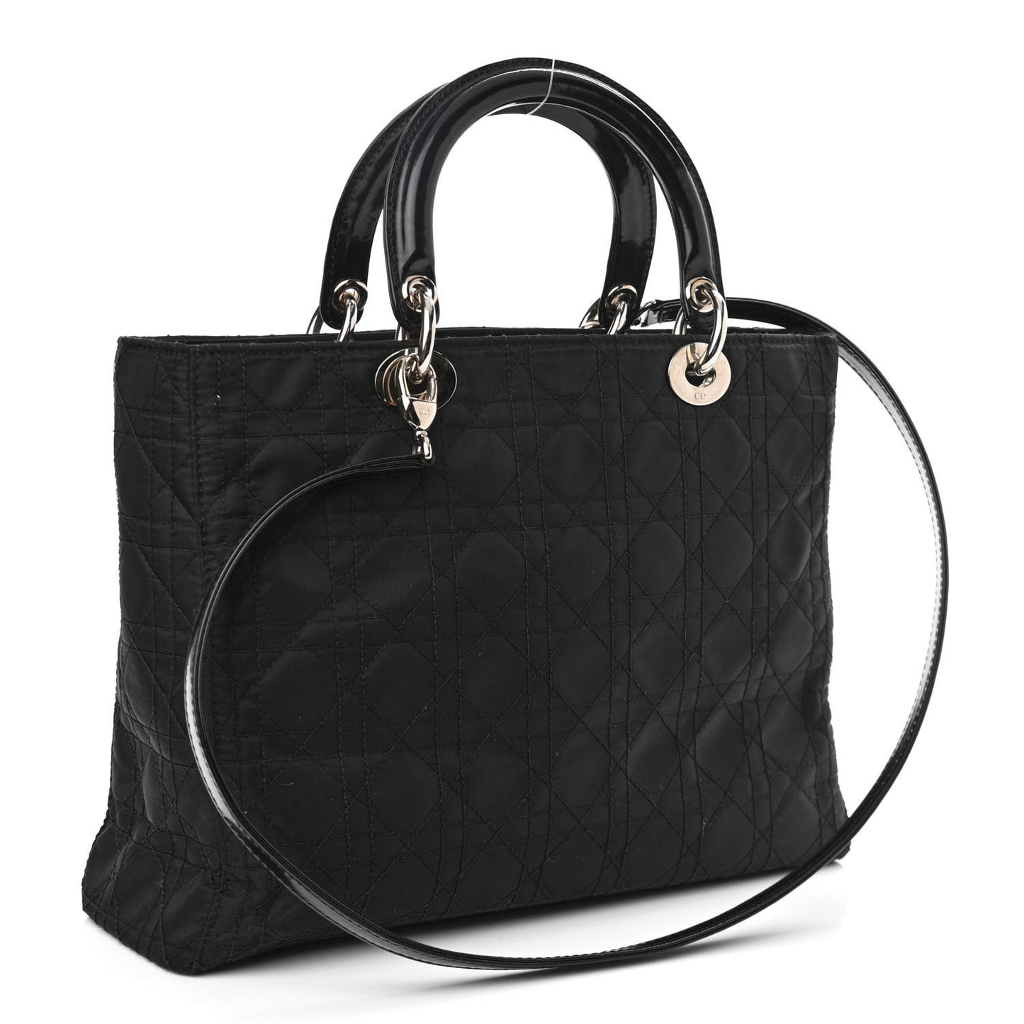 Nylon Cannage Large Lady Dior Black