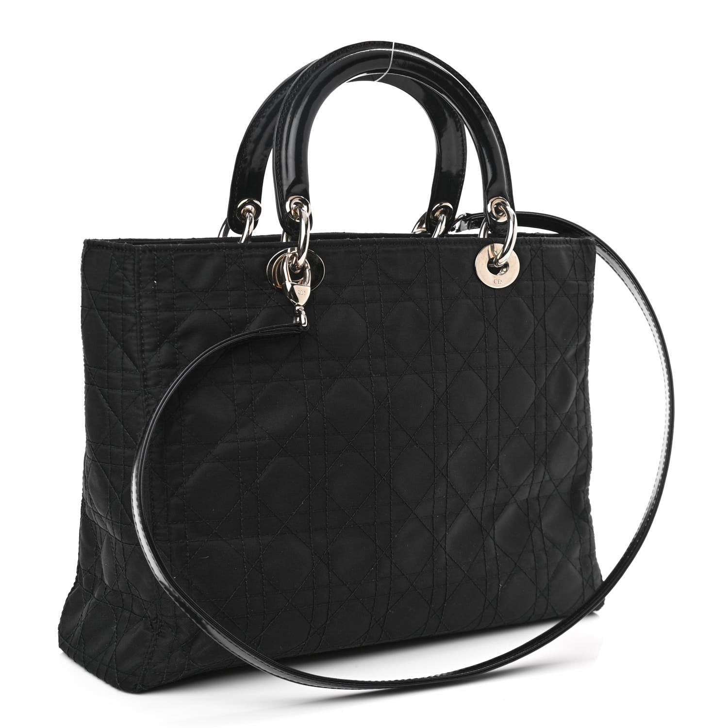 Christian Dior Nylon Cannage Large Lady Dior Black 3 of 10