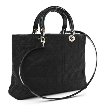 Christian Dior Nylon Cannage Large Lady Dior Black 3 of 10