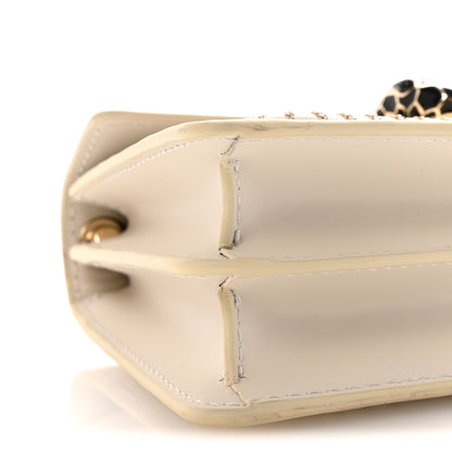Bulgari Calfskin Woven Chain Serpenti Forever Crossbody Bag White 8 of 9