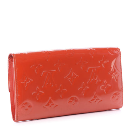 Louis Vuitton Vernis Sarah Wallet Orange Sunset 3 of 12