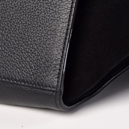 Celine Drummed Calfskin Suede Double Zip Trapeze Black 12 of 23
