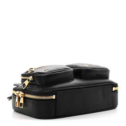 Louis Vuitton Calfskin Monogram Embossed Utility Crossbody Black 4 of 9