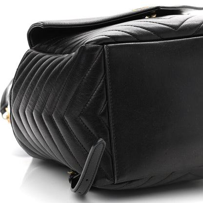 Saint Laurent Lambskin Matelasse Monogram Joe Backpack Black 8 of 9