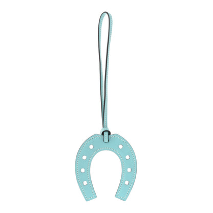 Hermes Swift Paddock Horseshoe Bag Charm Bleu Atoll 1 of 4