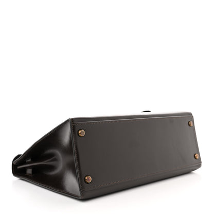 Hermes Tadelakt Kelly Sellier 35 Chocolate 4 of 16