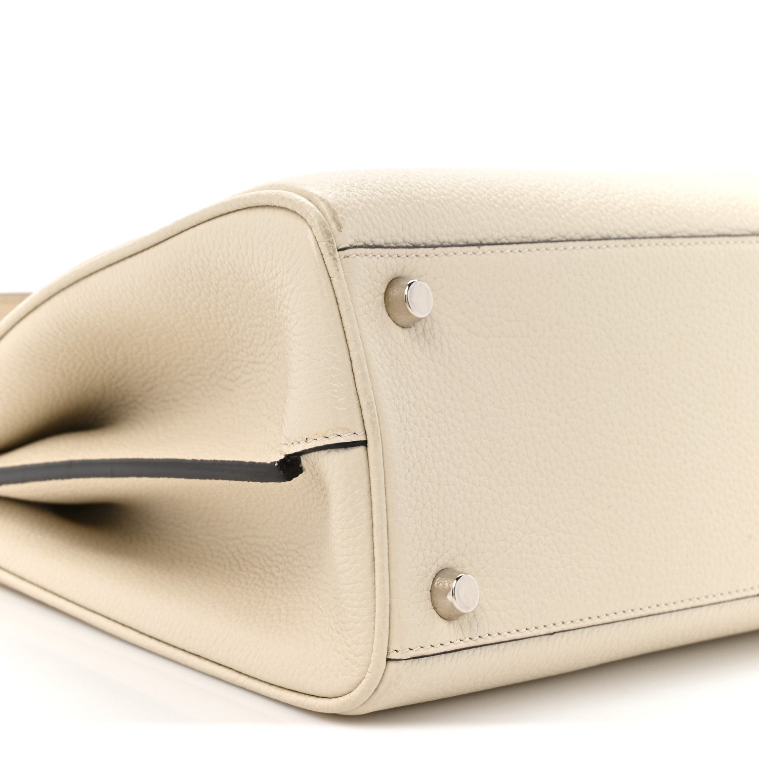 Gucci Grainy Calfskin Small Zumi Top Handle Bag Mystic White 11 of 13