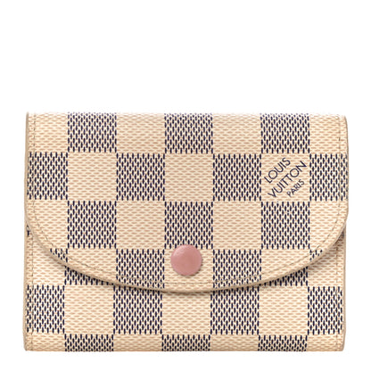 Louis Vuitton Damier Azur Rosalie Coin Purse Rose Ballerine 1 of 9