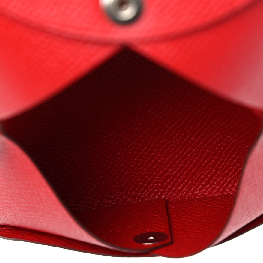 Epsom Calvi Card Case Rouge Casaque