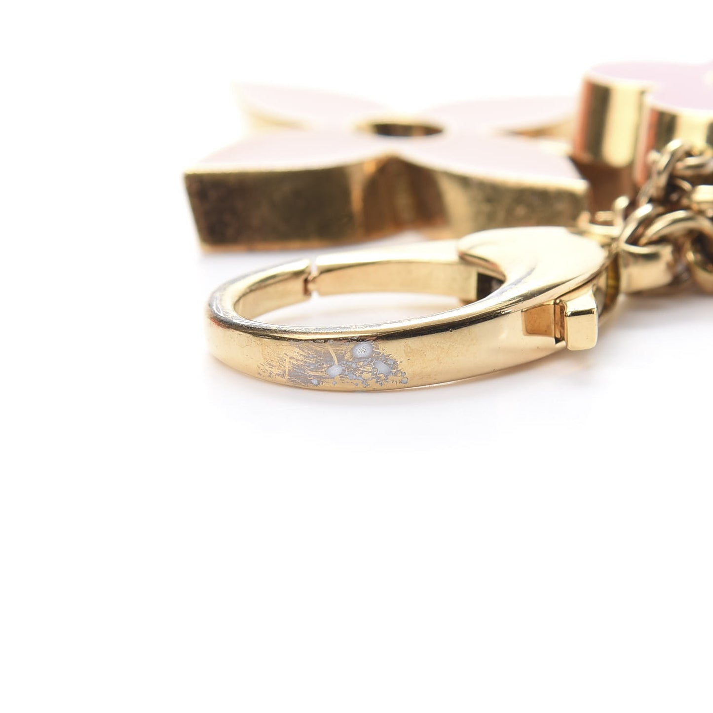 Fleur De Monogram Bag Charm Pink