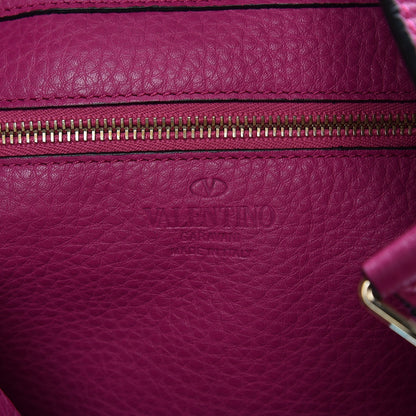 Valentino Garavani Pebbled Calfskin Small Rockstud Flip-Lock Messenger Bag Fuxia 6 of 8