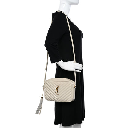 Saint Laurent Calfskin Matelasse Monogram Lou Camera Bag Crema Soft 2 of 11