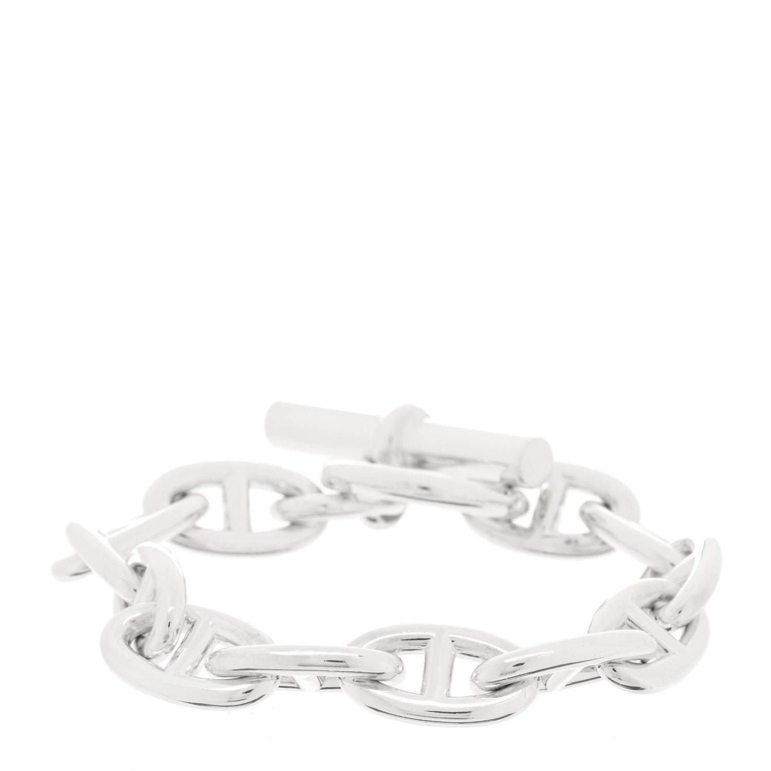 Hermes Sterling Silver GM Chaine d'Ancre Bracelet 2 of 3