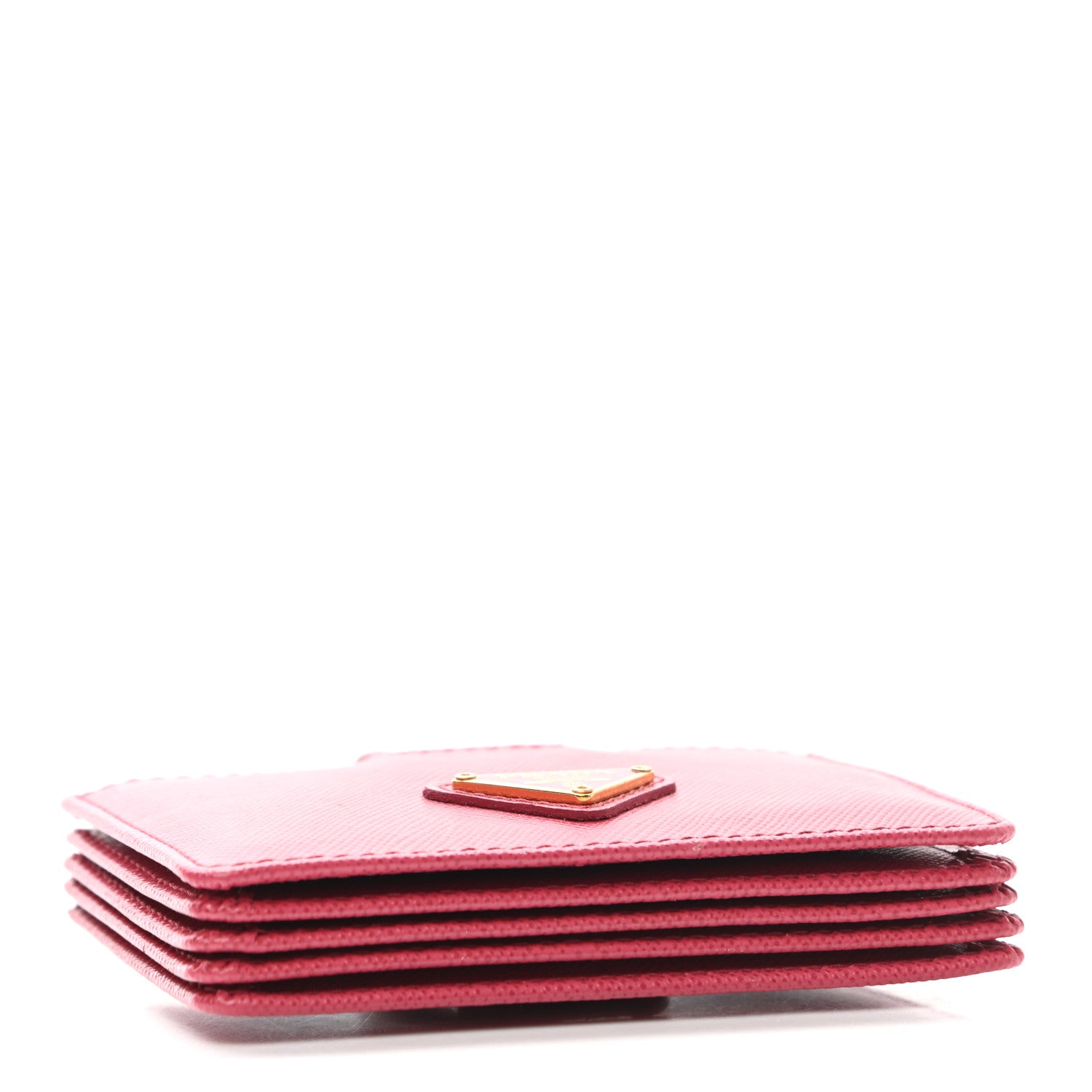 Prada Saffiano Accordion Card Case Peonia 4 of 8