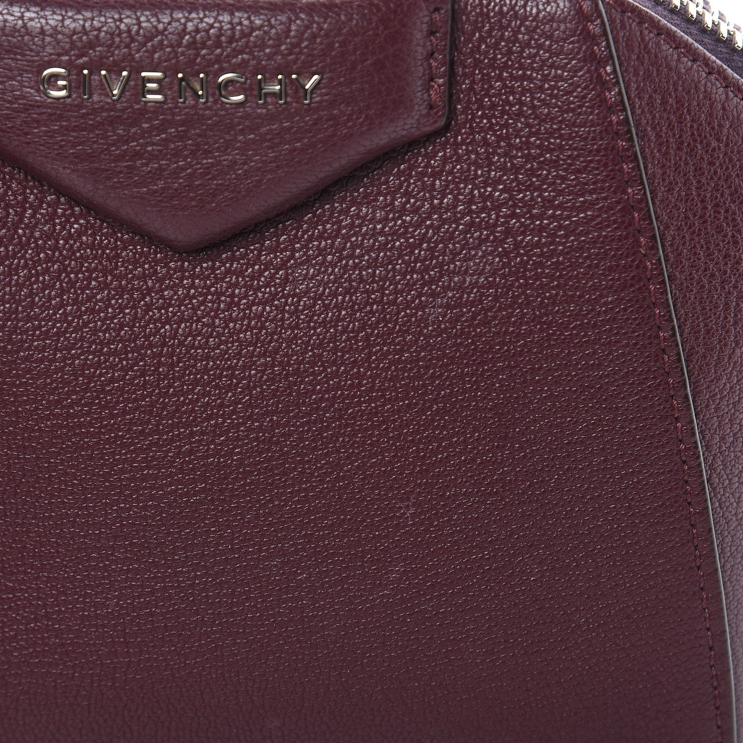 Givenchy Sugar Goatskin Small Antigona Beauty Wristlet Oxblood 9 of 11