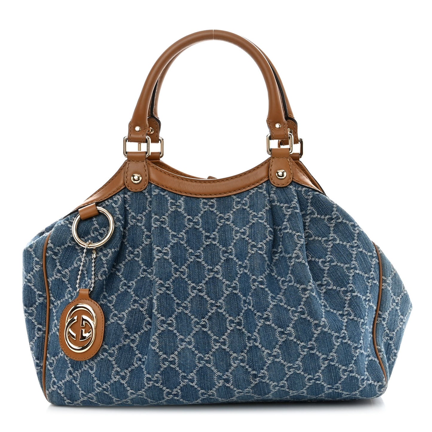 Denim Monogram Medium Sukey Tote Blue
