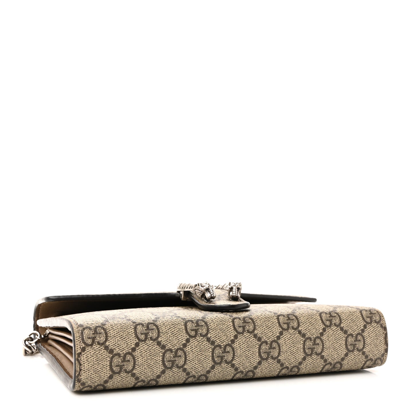 GG Supreme Monogram Mini Dionysus Chain Wallet Beige Taupe
