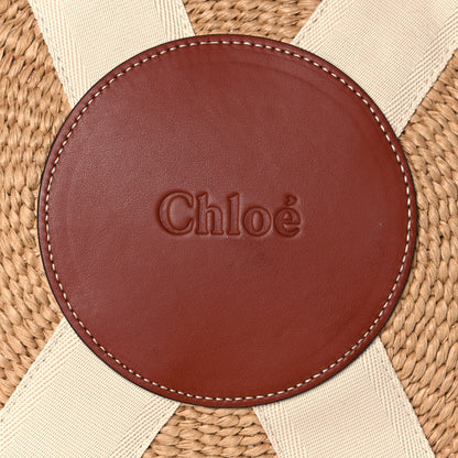 Chloe Raffia Large Woody Tote White 7 of 12