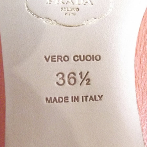 Prada Buffalo Stone Tiger Eye Flats 36.5 Papaya 6 of 8