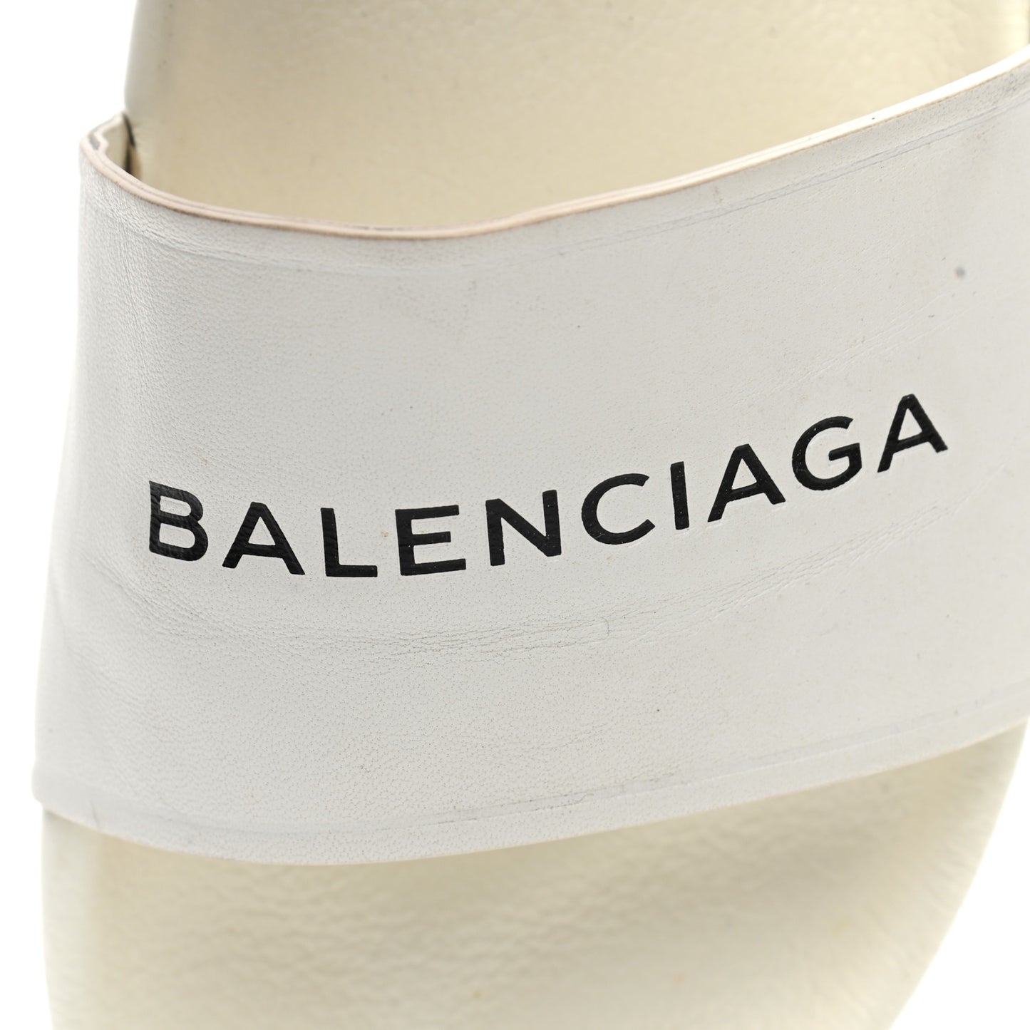 Nappa Logo Womens Pool Slide Sandals 41 White Black