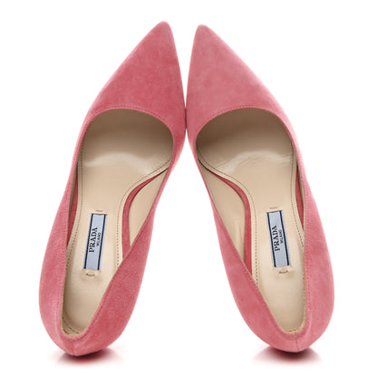 Prada Camoscio Basic 90mm Pumps 37 Geranio 2 of 10