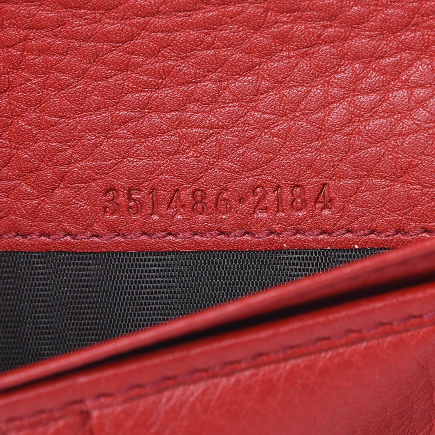 Gucci Pebbled Calfskin Medium Soho Zip Around Wallet Red 6 of 7