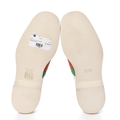 Gucci Calfskin Web Womens Lace-Up Bowling Shoe 38.5 White 5 of 7