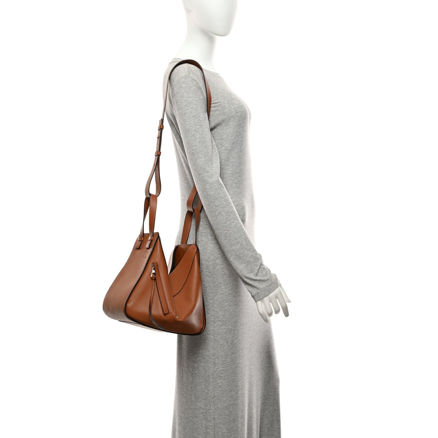 Calfskin Small Hammock Shoulder Bag Tan