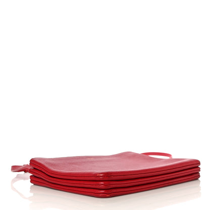 Celine Goatskin Large Trio Crossbody Bag Scarlet 4 of 18