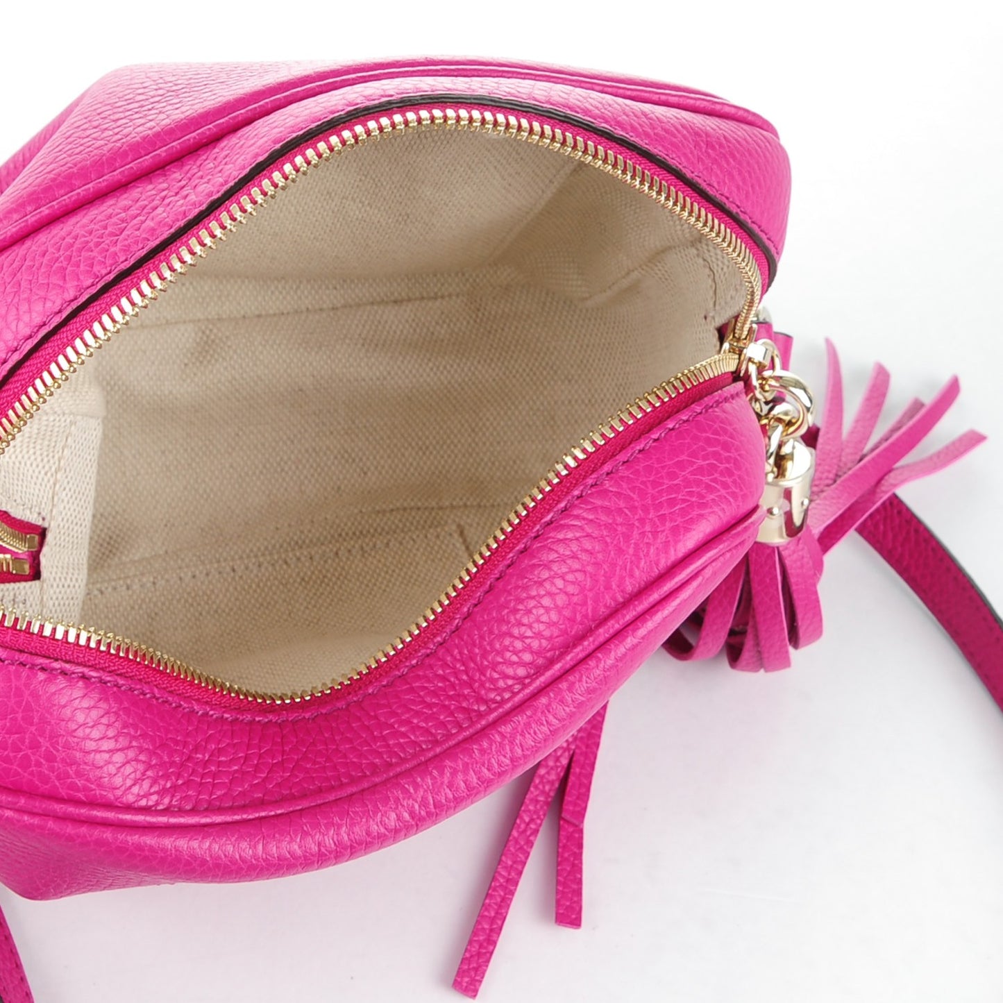 Cellarius Calfskin Small Soho Disco Bag Bright Bouganville