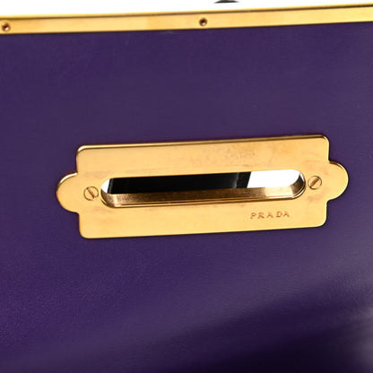 Prada City Calfskin Saffiano Cahier Bag Purple Black 7 of 10