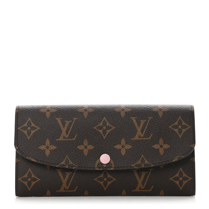 Louis Vuitton Monogram Emilie Wallet Rose Ballerine 1 of 7