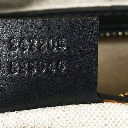 Gucci Monogram Selleria Calfskin Vintage Web Medium Boston Beige Blue 7 of 11
