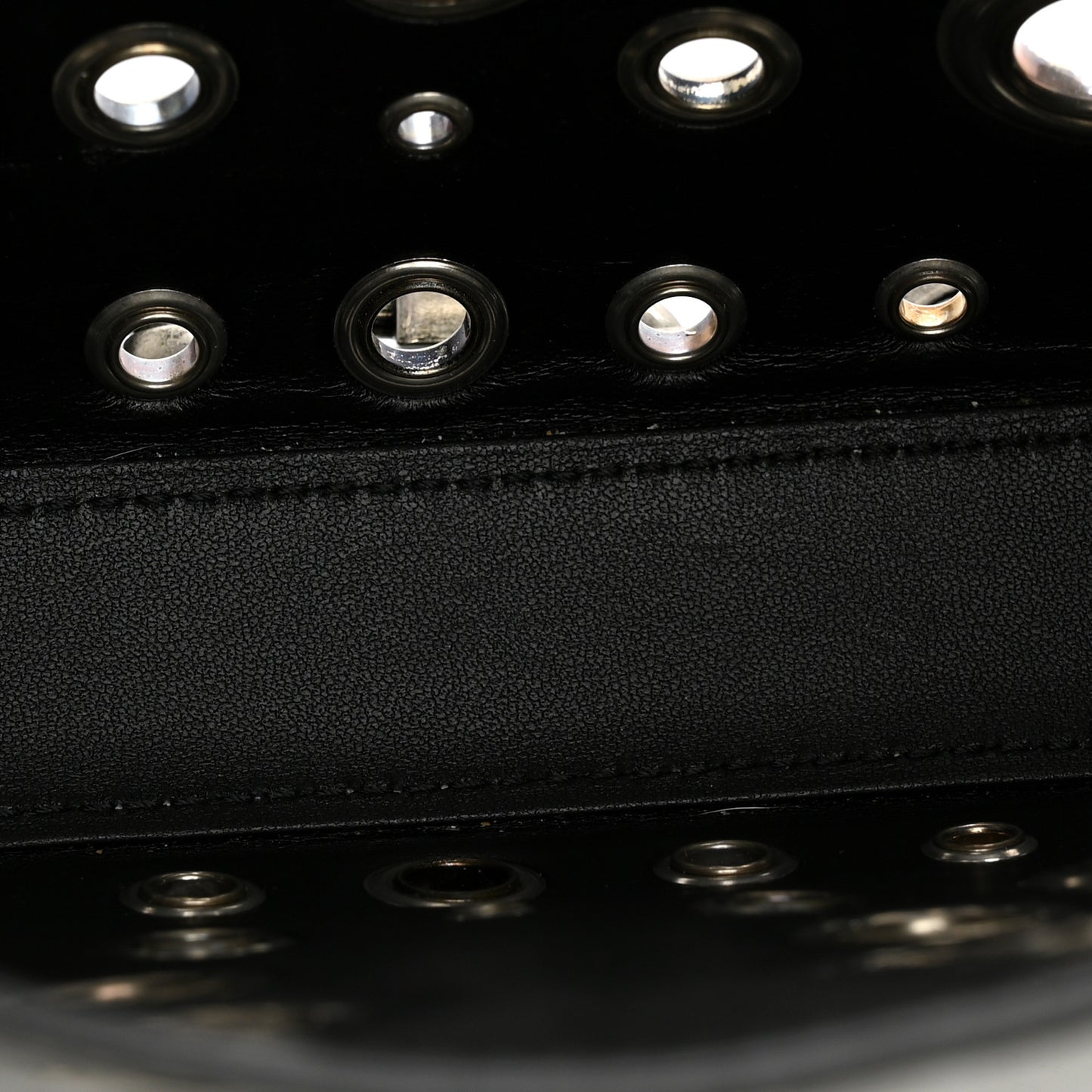 Calfskin Ha Ha Ha Jackie 1961 Eyelet Hobo Black