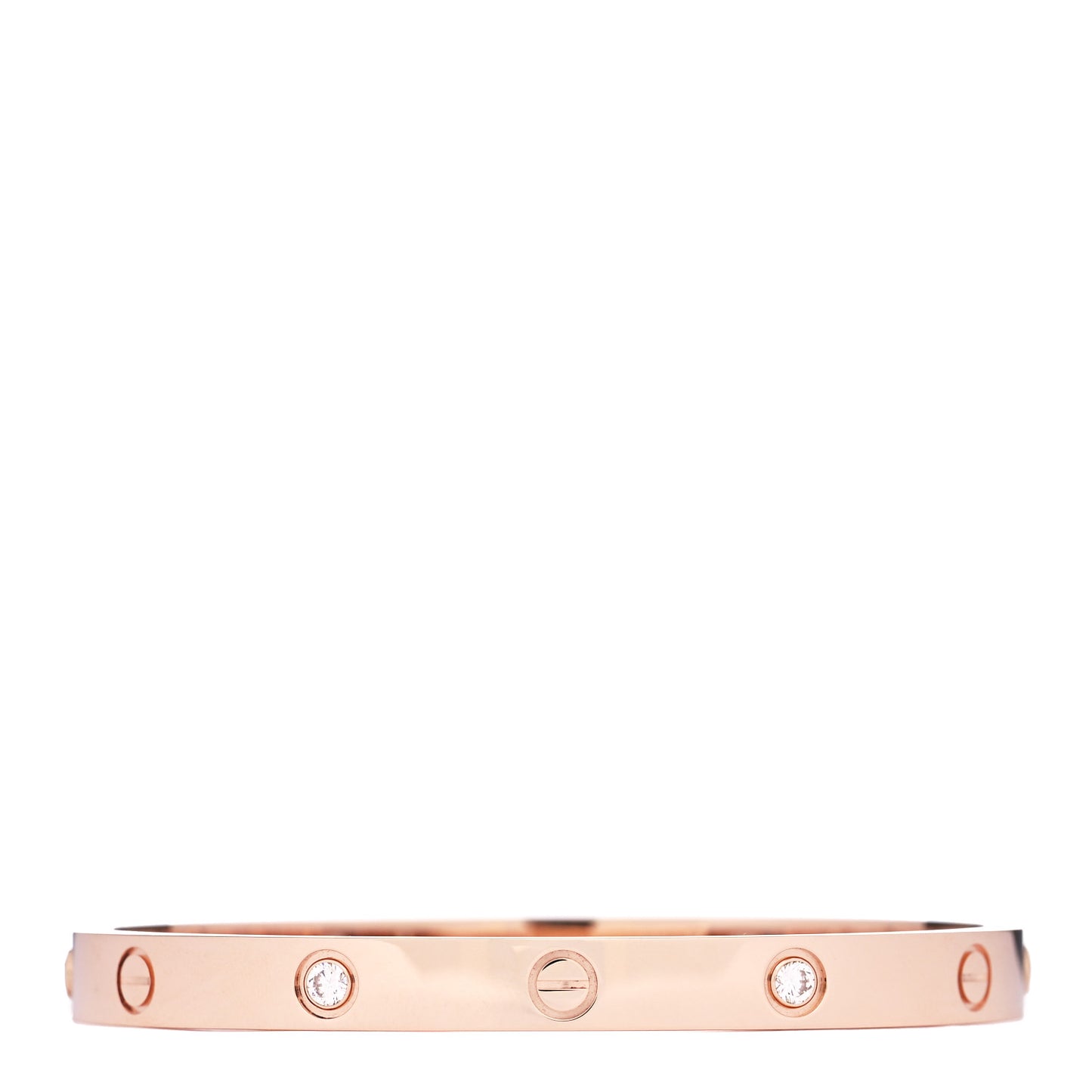18K Pink Gold 4 Diamond LOVE Bracelet 18